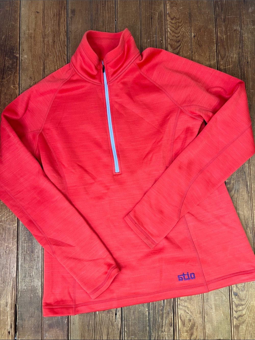 Women’s Stio Quarter-Zip Pullover fleece Orange size xl